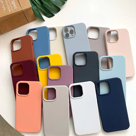Apple Original Silicone Case with Official Logo for iPhone 14, 15, 16 Series (Pro Max, Pro & Standard Models) Official Logo Cover
