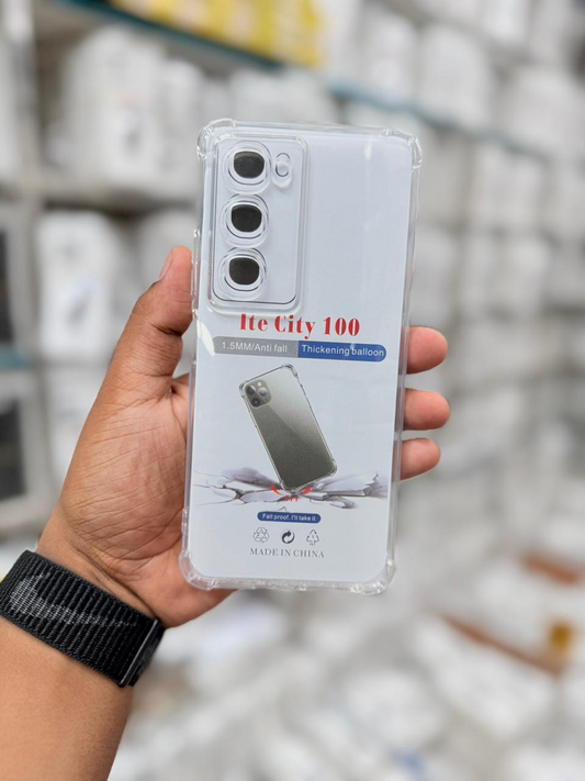 Itel City 100 1.5m Shockproof Case - 5X Military Drop Tested | Crystal Clear TPU Cover | Anti-Fall Protection | Raised Edges for Screen & Camera Safety